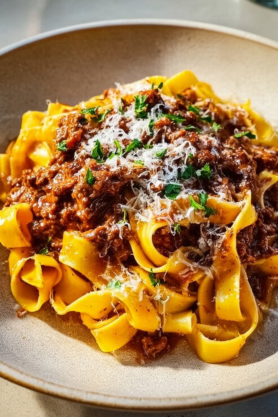 Beef Ragu with Tagliatelle