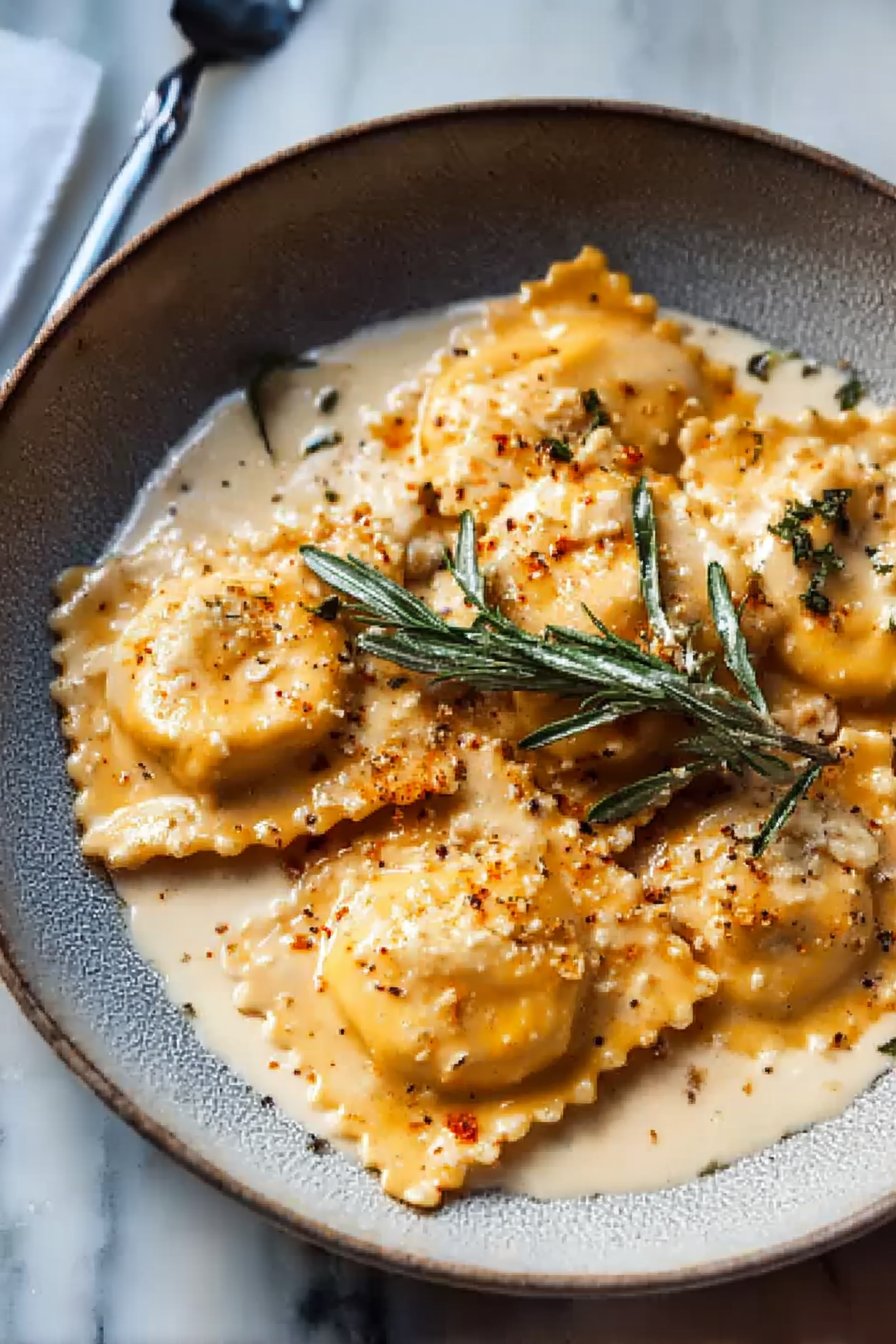 Elevate Dinner with Butternut Squash Ravioli and Rosemary Cream Sauce