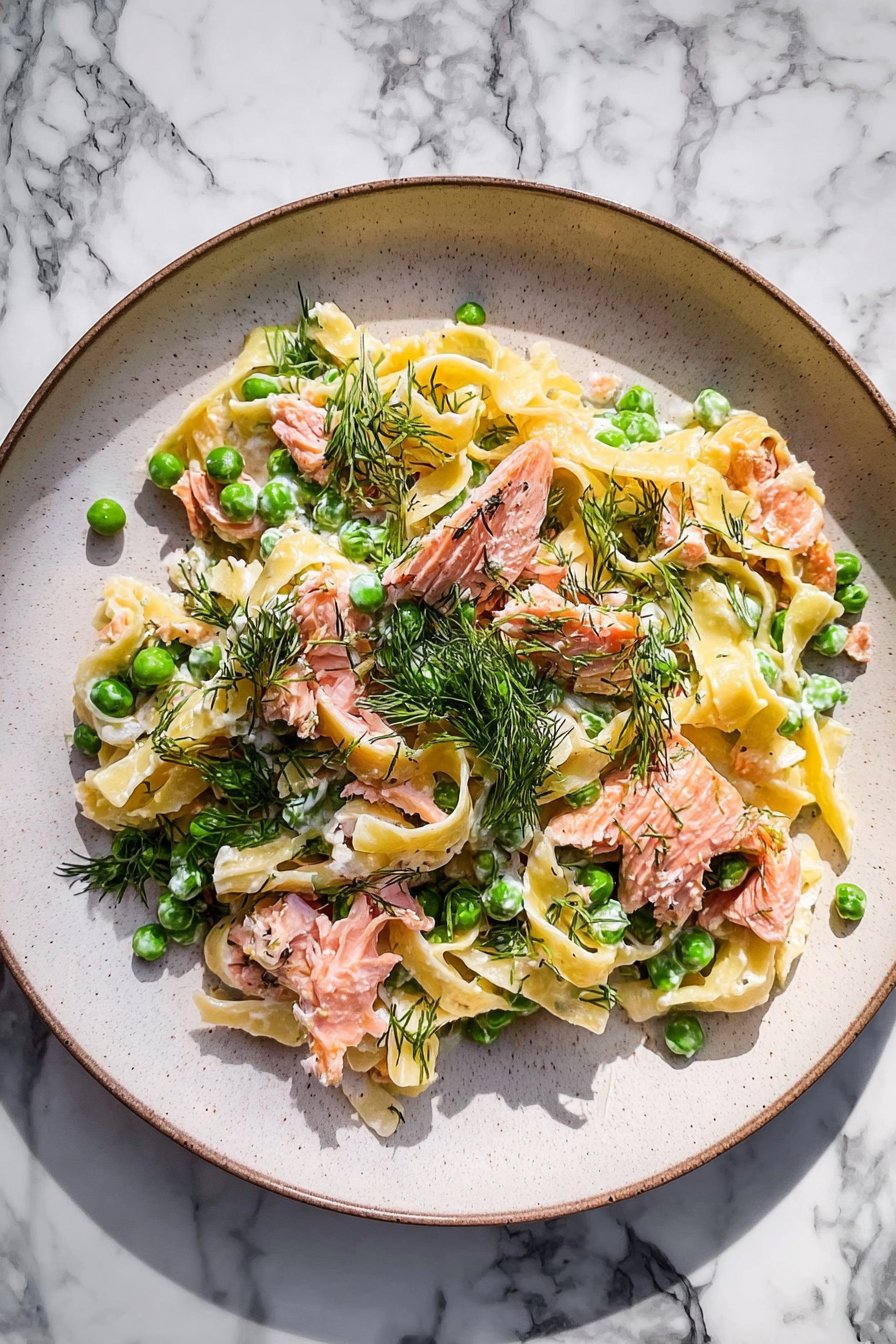 Hot Smoked Salmon & Greens Tagliatelle