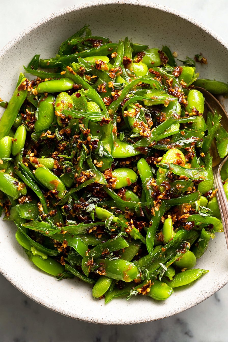 Chili Crisp Snap Pea Salad