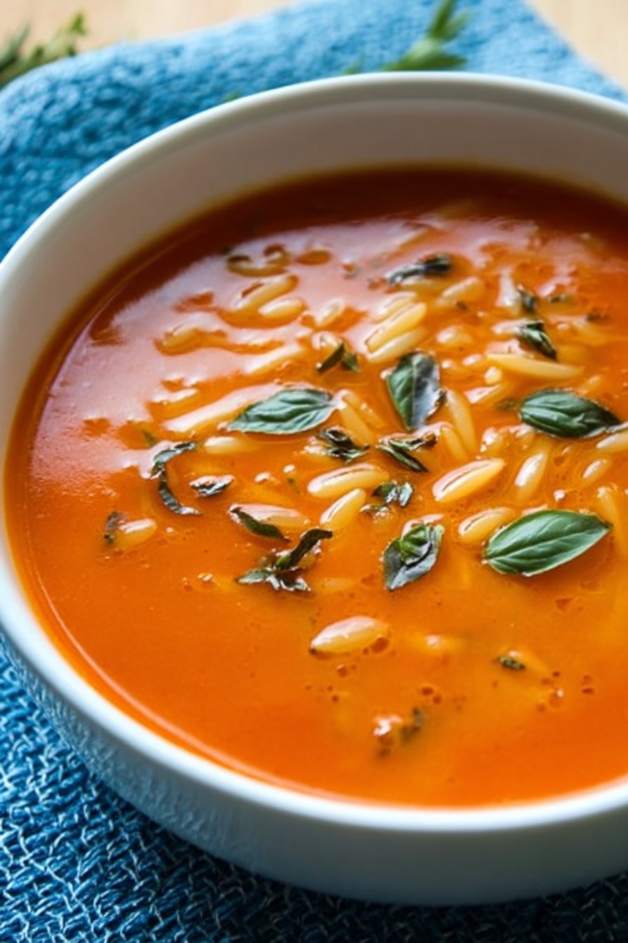 Quick Tomato Orzo Soup
