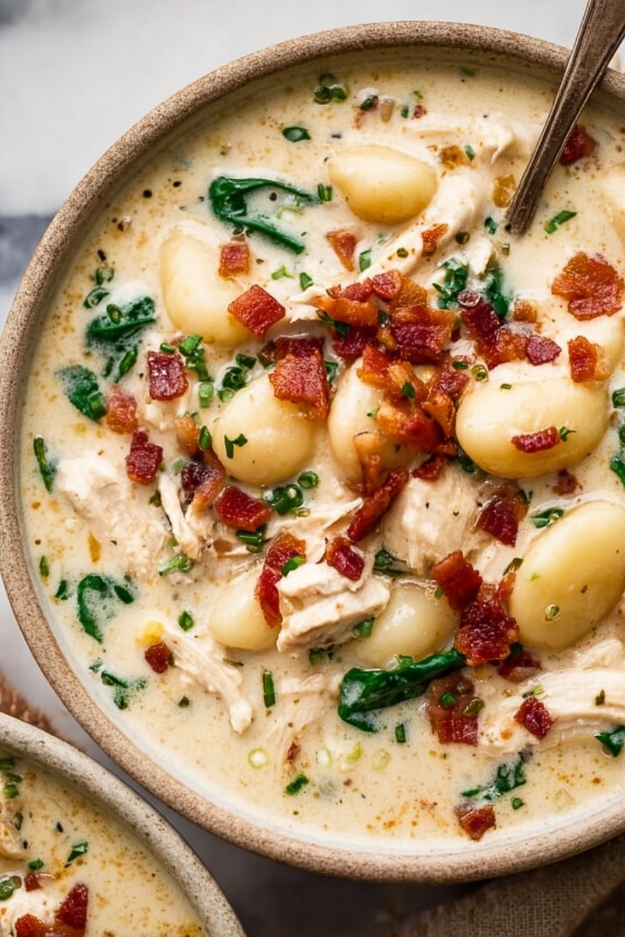 Creamy Chicken Bacon Gnocchi Soup