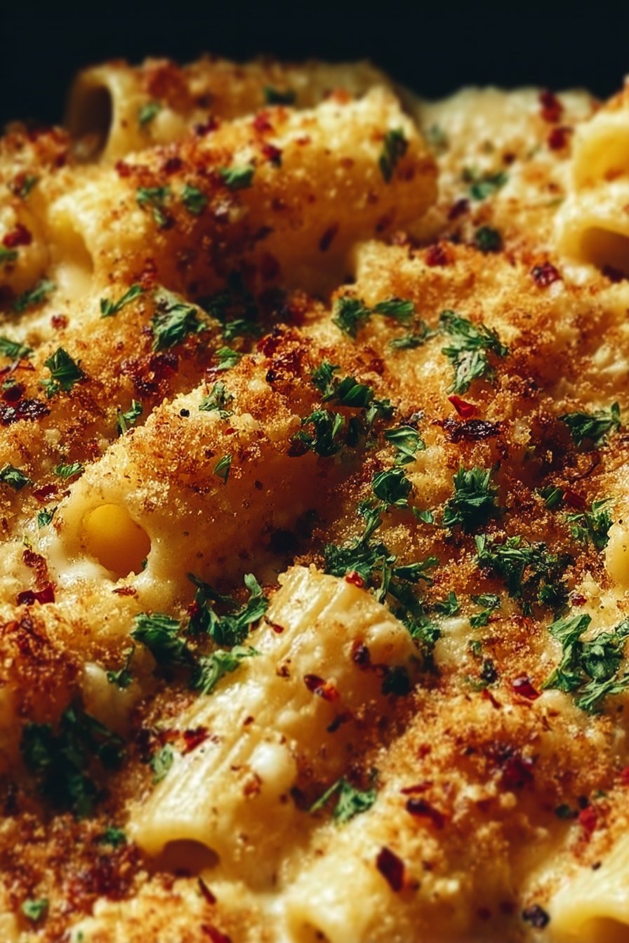 Creamy Garlic Parmesan Pasta Bake