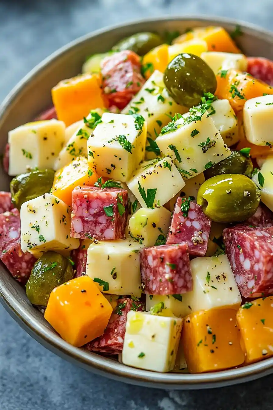 Marinated Cheese salami pickles