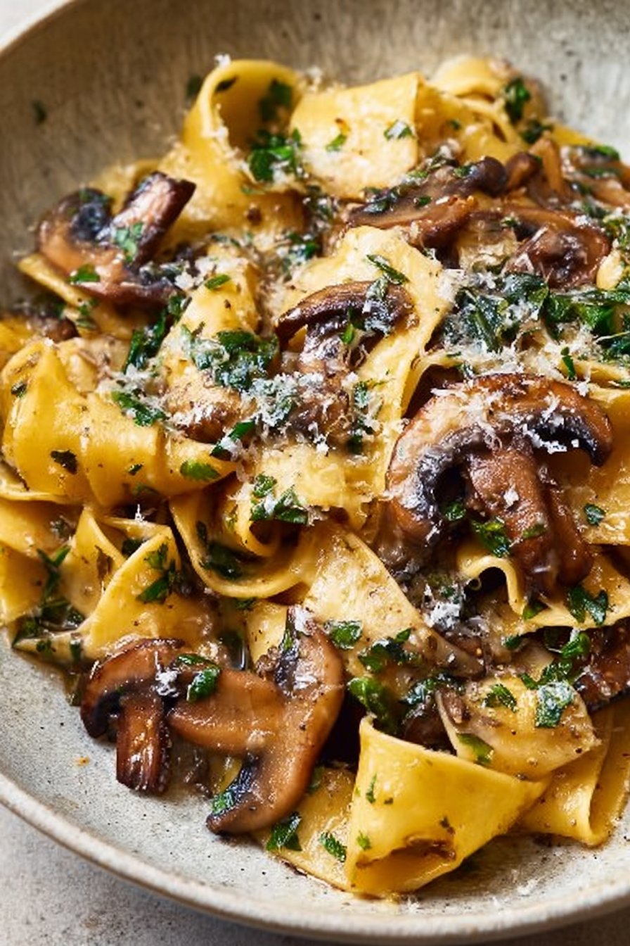 Garlic Mushroom Pasta