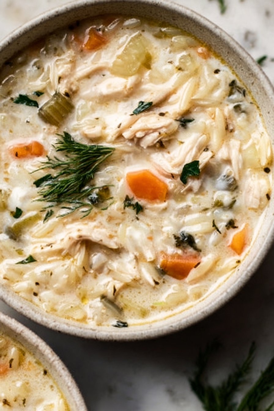 Creamy Chicken Orzo Soup Recipe