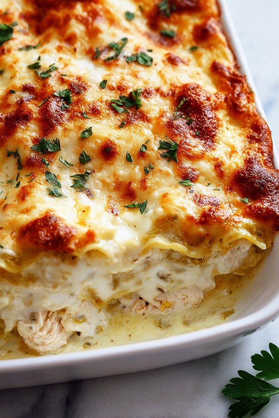 Hatch Green Chile Chicken Lasagna