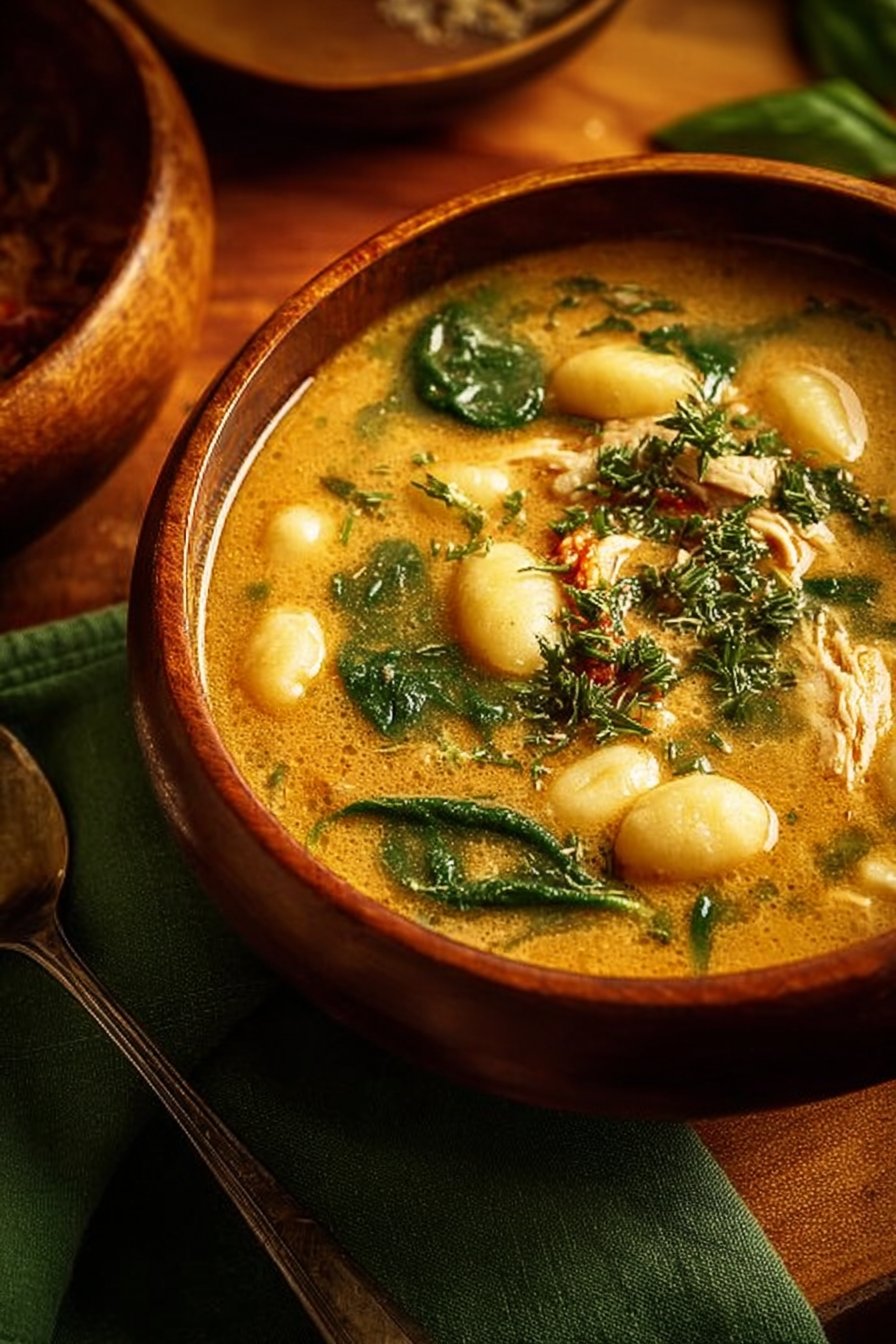 Tuscan Marry Me Chicken Gnocchi Soup