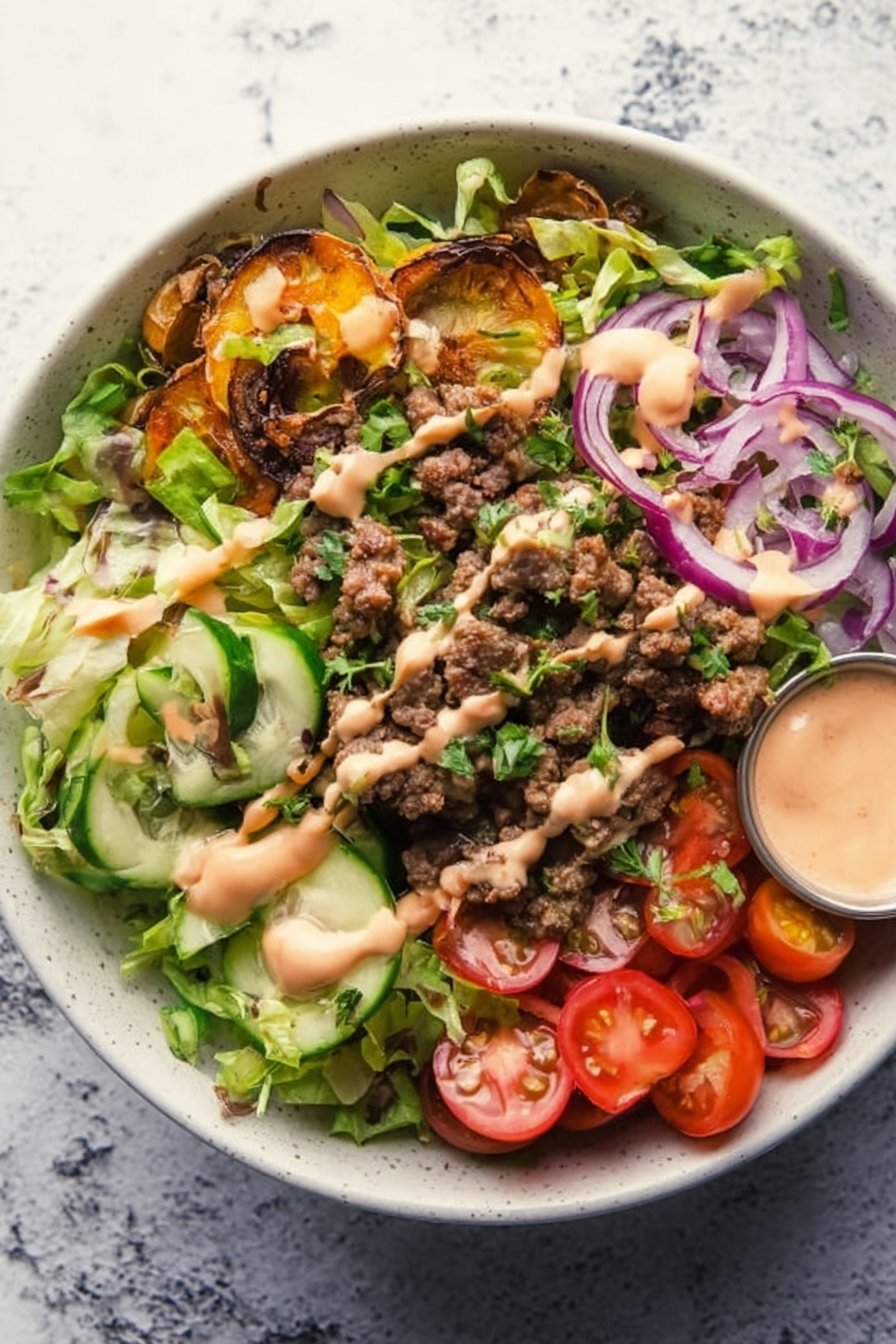 Whole 30 Burger Bowl