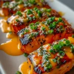 Spicy Bang Bang Salmon served with fresh vegetables and garnishes