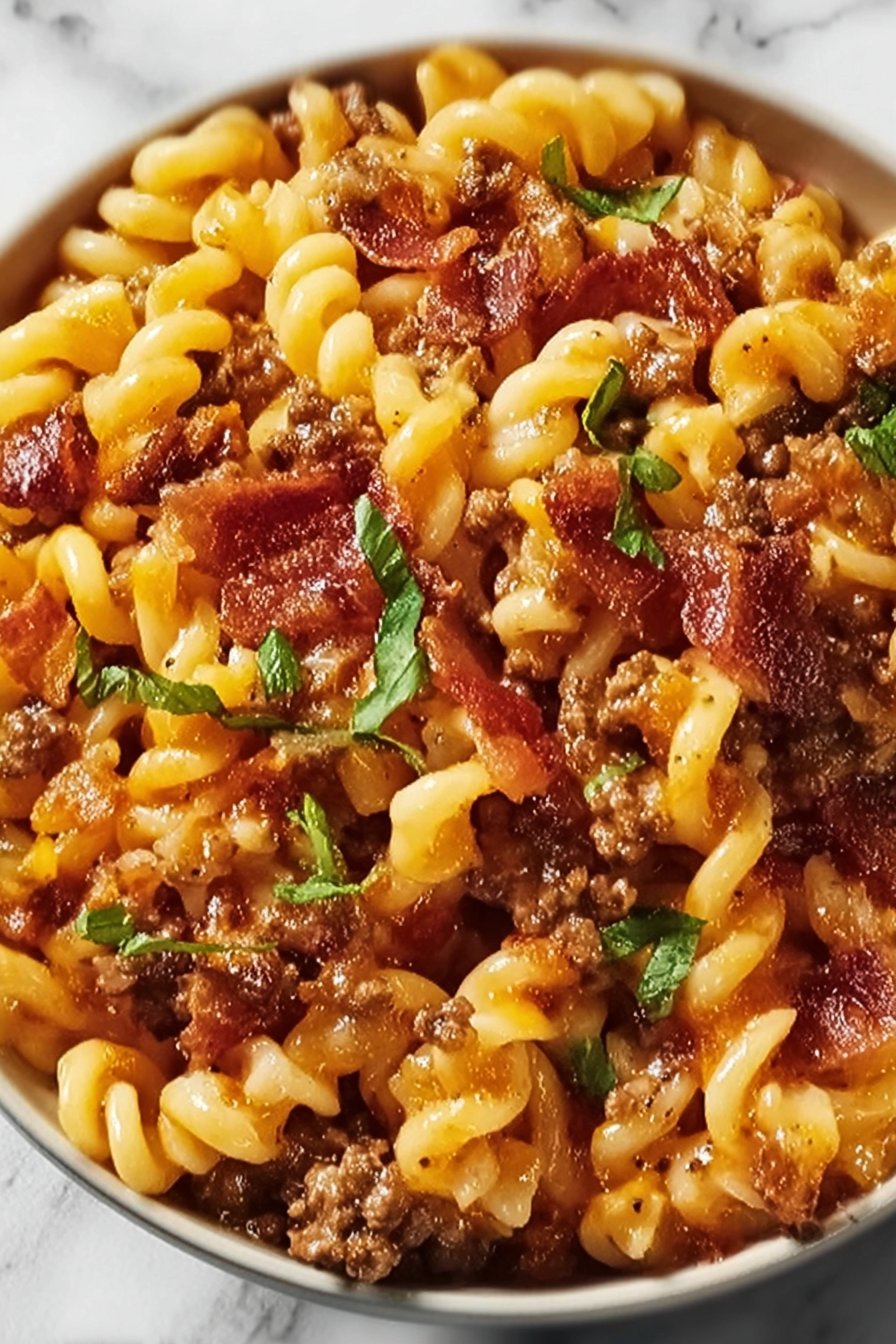 Loaded Bacon Cheeseburger Pasta You'll Crave Again and Again