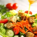 Delicious Classic House Salad with fresh vegetables in a bowl