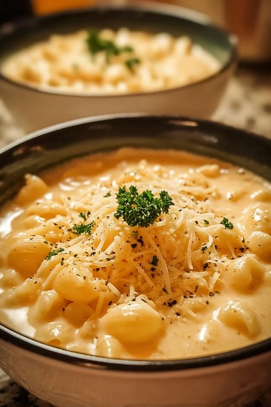 A bowl of hearty comfort food, including mashed potatoes and gravy.