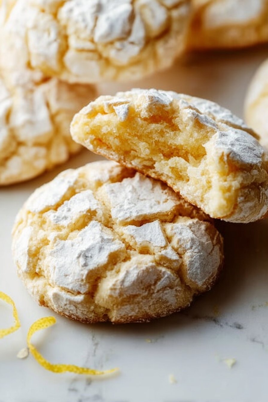 Sourdough Lemon Crinkle Cookies