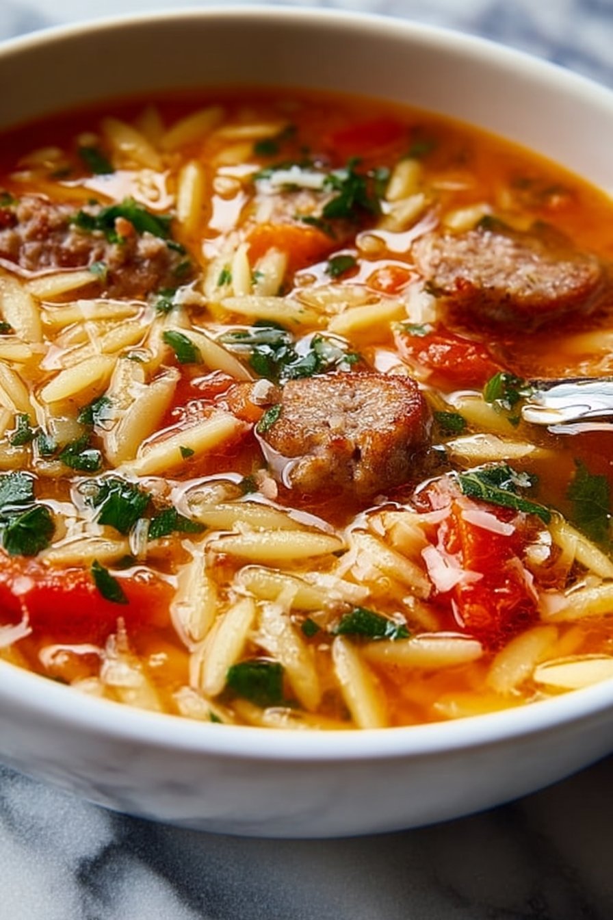 Marry Me Sausage Orzo Soup