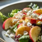Honeycrisp Apple and Feta Salad with mixed greens and vinaigrette dressing