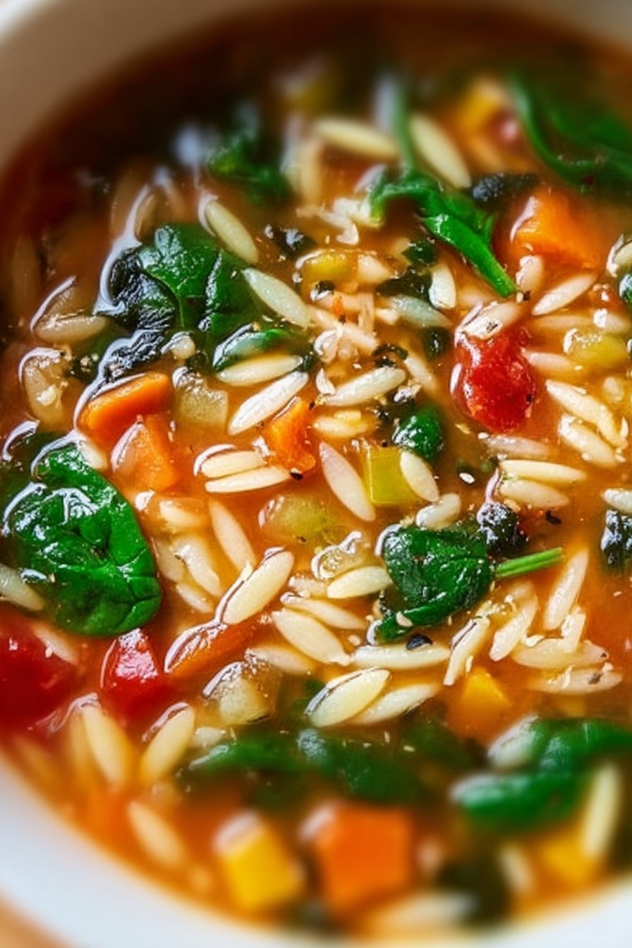 Cozy Italian Orzo Spinach Soup for Chilly Evenings