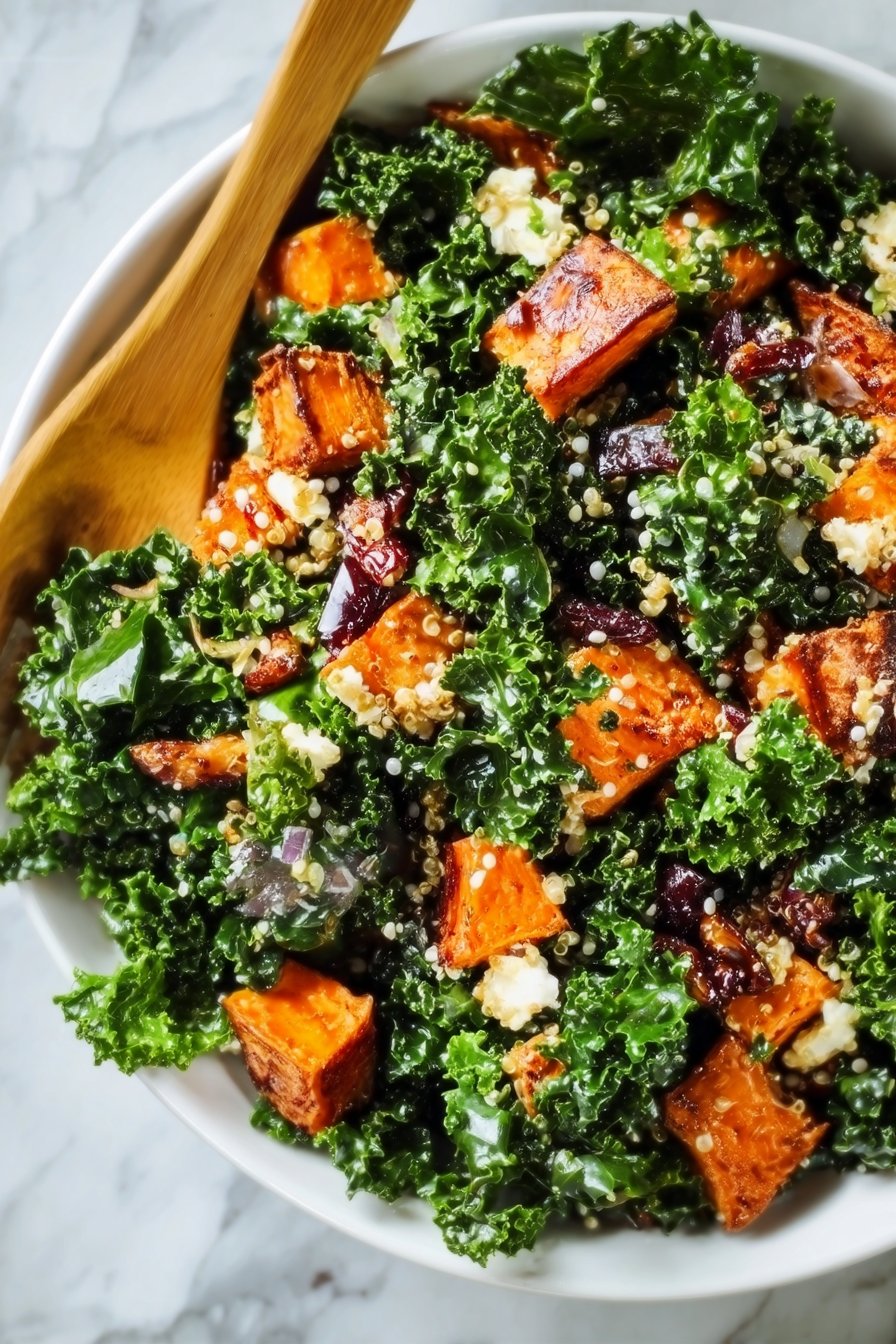 Roasted Sweet Potato Kale Salad