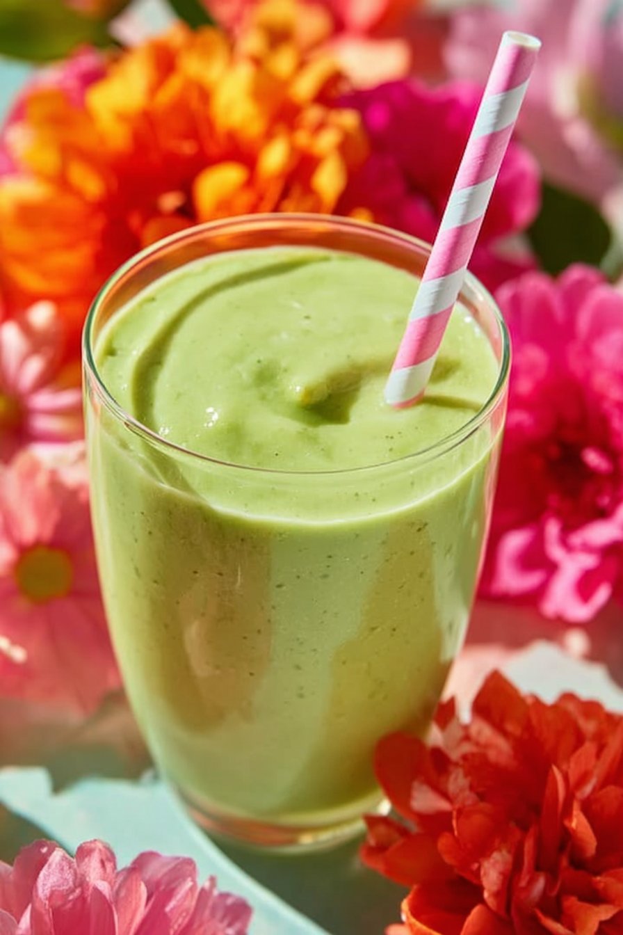 Mango Avocado Smoothie Recipe with Spinach!