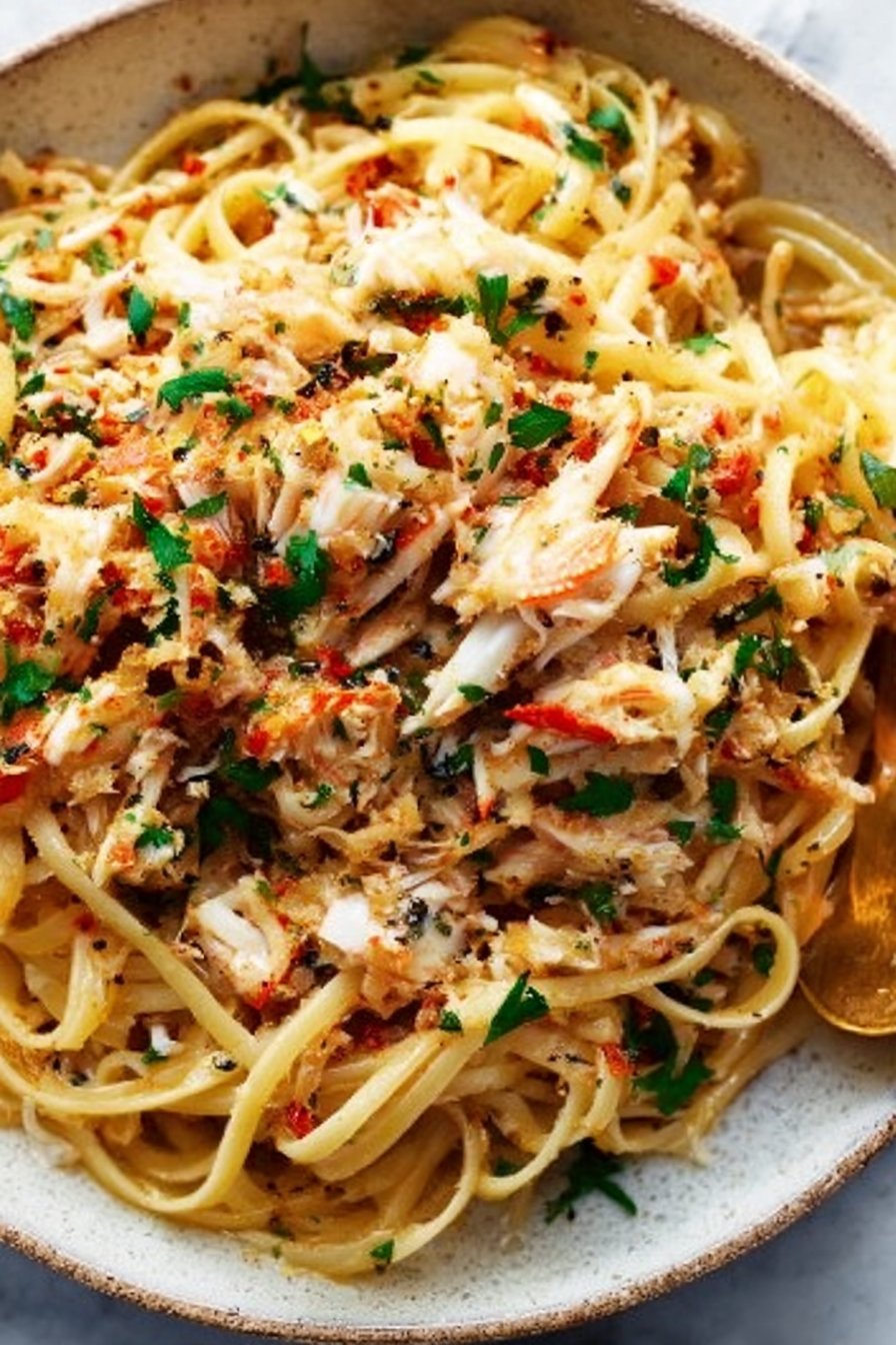 Delicious Crab Linguine