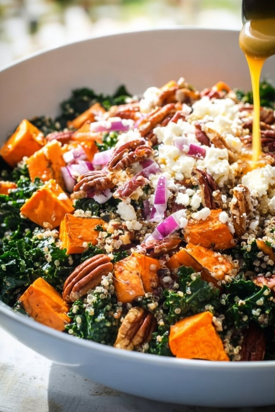 Roasted Sweet Potato Kale Salad