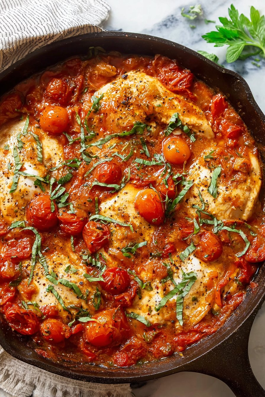 Healthy Chicken Pomodoro Skillet