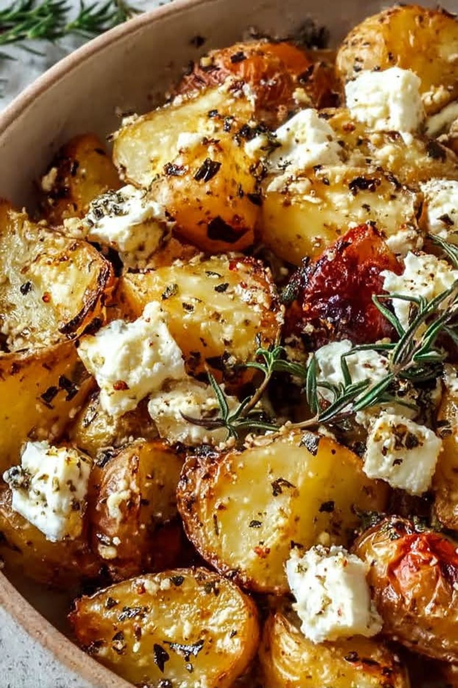 Greek Feta Roast Potatoes
