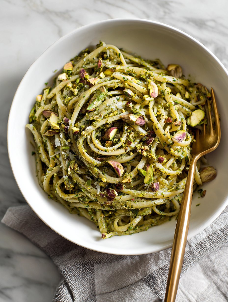 Lynne's Linguine with Pistachio Pesto