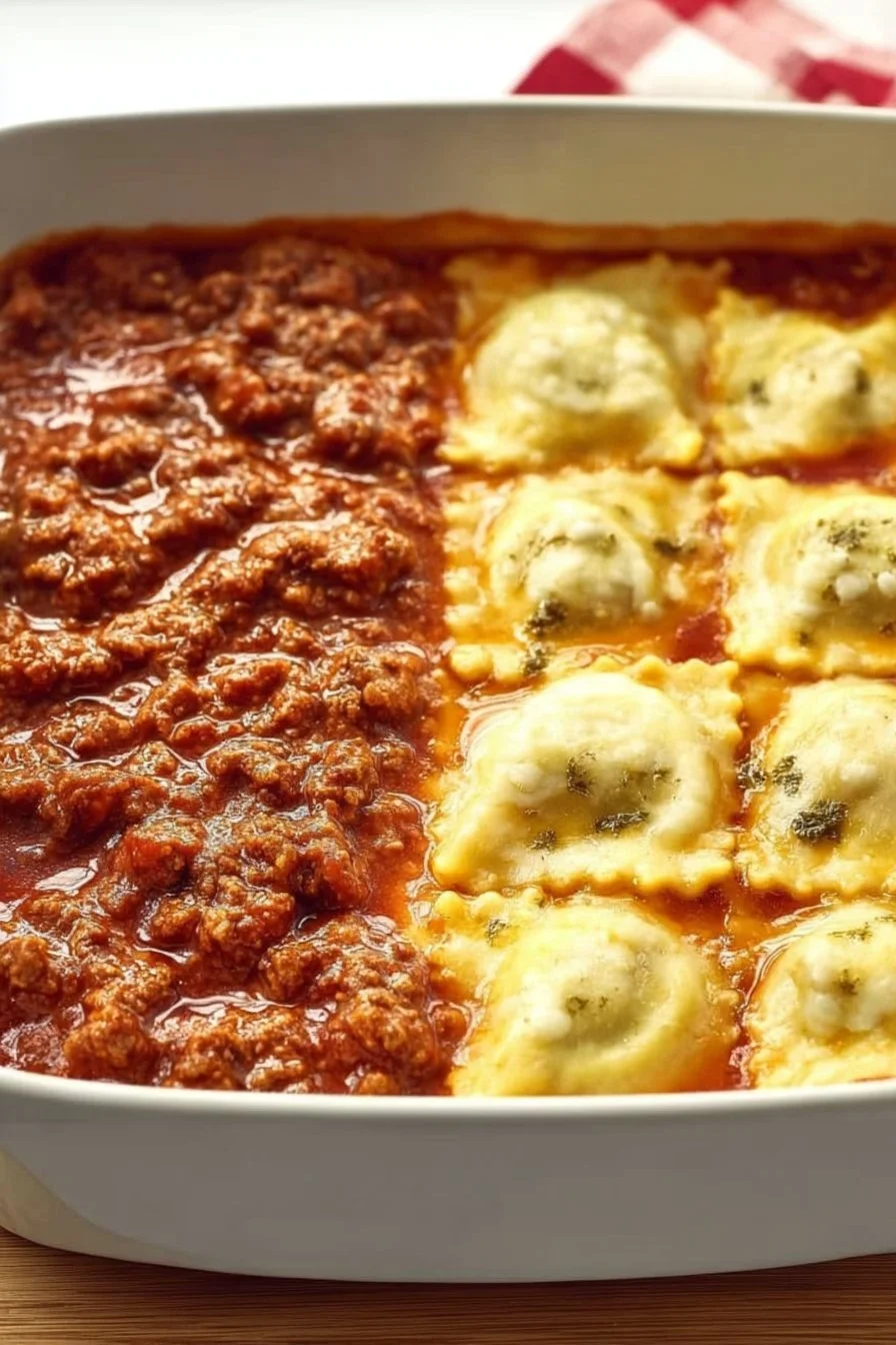 Ravioli Lasagna Bake with Ricotta Cheese, a delicious and comforting pasta dish