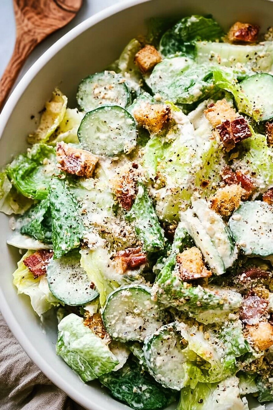 Cucumber Caesar Salad