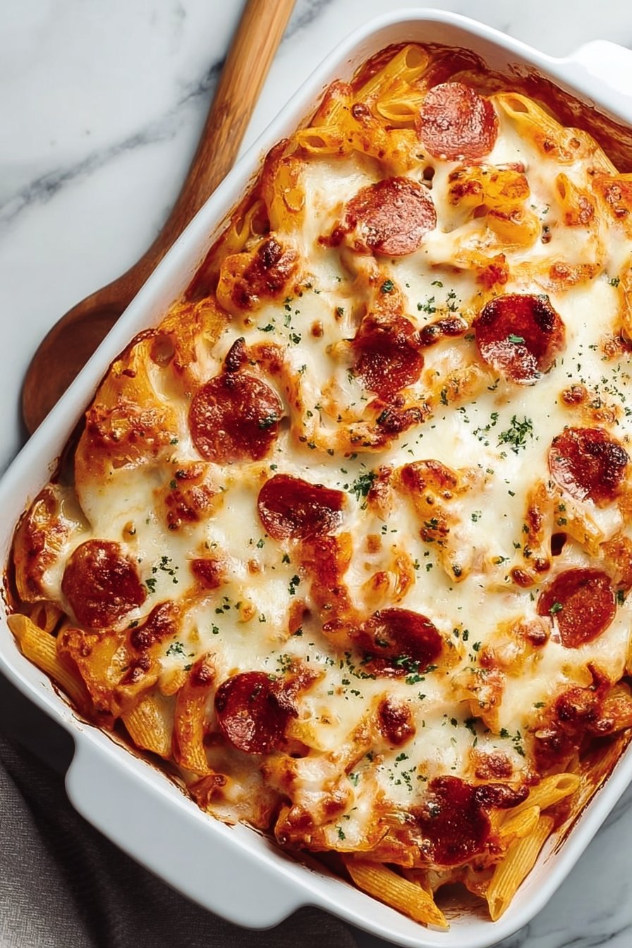 Easy Pizza Pasta Bake