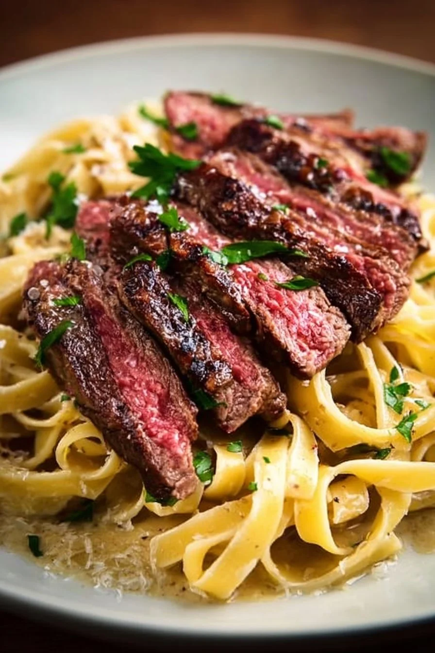 Delicious Steak Tagliatelle with tender steak and fresh pasta