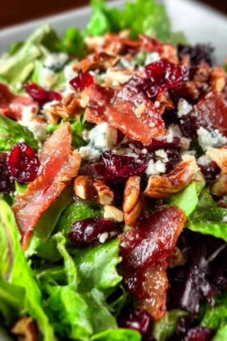Colorful and fresh salad with various vegetables and dressing