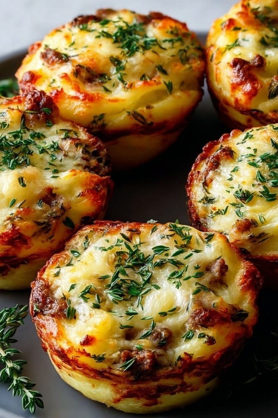 Stuffed Mashed Potato Nests