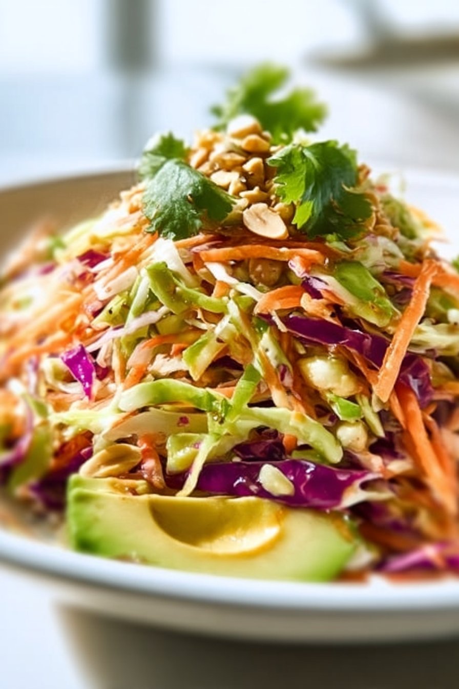 Shredded Thai Salad with Avocado