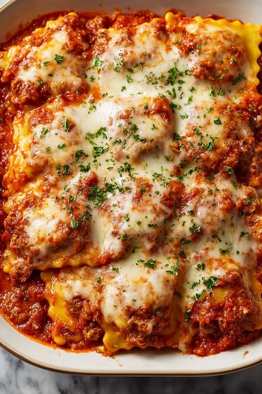 Cheesy Baked Ravioli