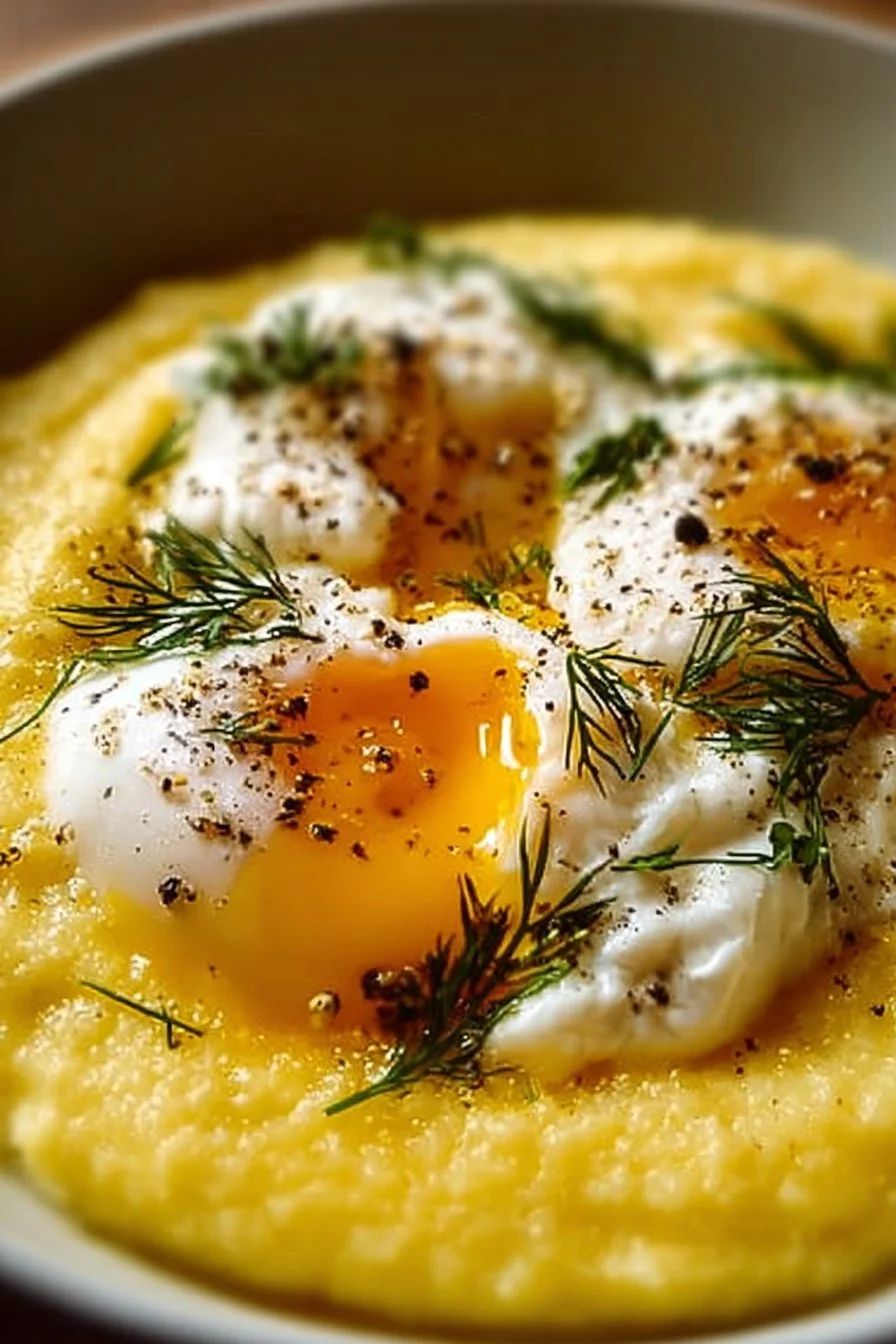 Creamy Polenta with Poached Eggs