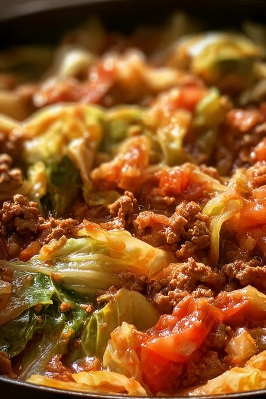 Slow Cooker Unstuffed Cabbage Rolls