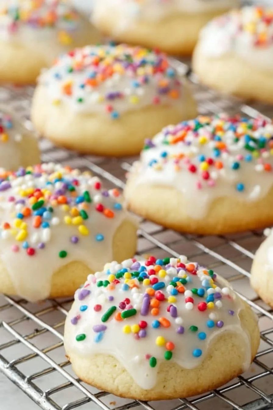 Fluffy Italian Ricotta Cookies ready to enjoy on a plate