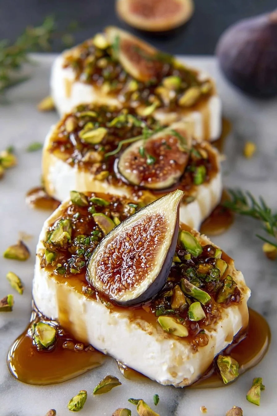 Honey Fig Pistachio Goat Cheese Appetizer