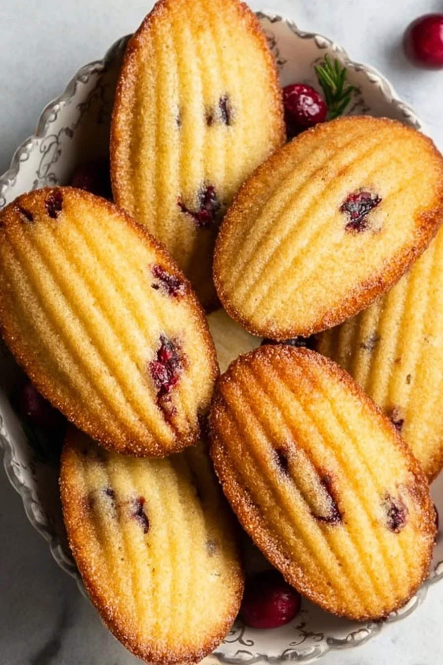 Orange Cranberry Madeleines
